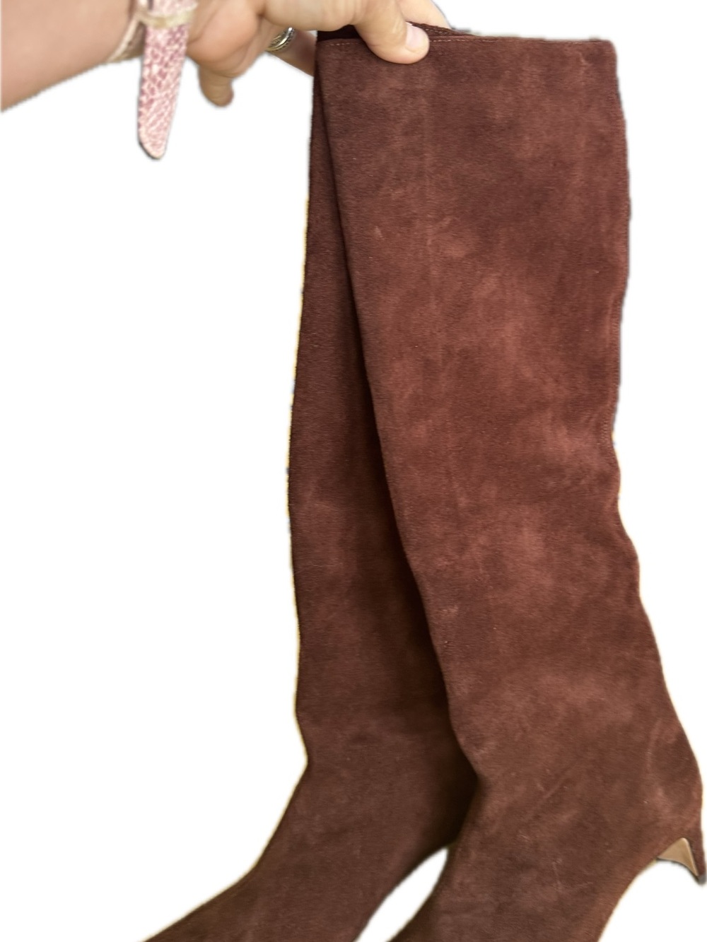 STAUD Brown Suede Ankle Boots